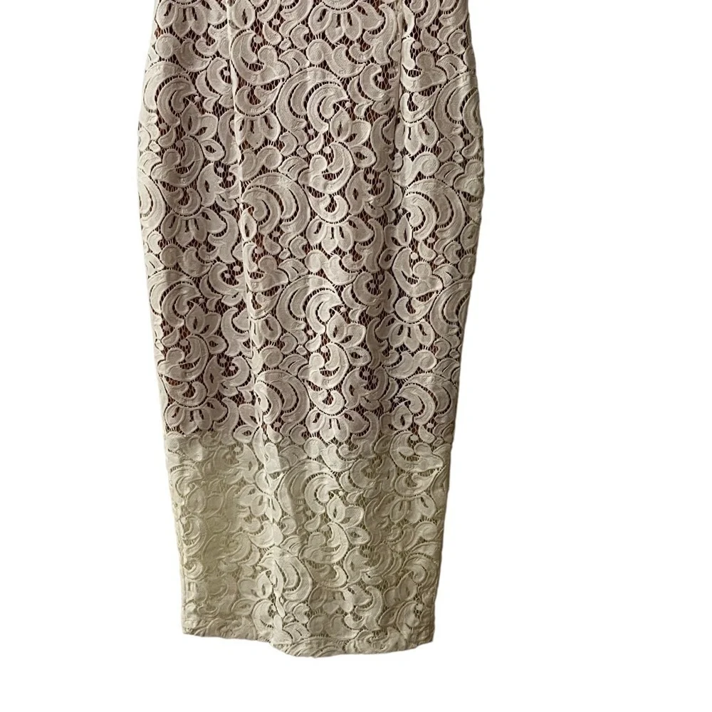 Misha Collection Rosie Lace Midi Dress XS Off white fairy whimsical feminine
